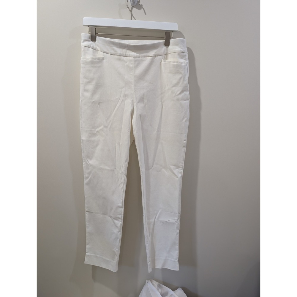 NWT Chico's So Slimming Brigitte Sz 1.5R US 10R Alabaster Pull On Hi-Rise Pants - Picture 2 of 9